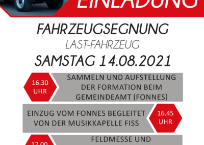 Einladung Fahrzeugsegnung