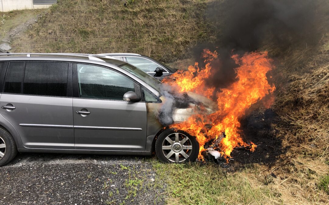 Einsatz 14/21: PKW Brand – Parkplatz Waldbahn