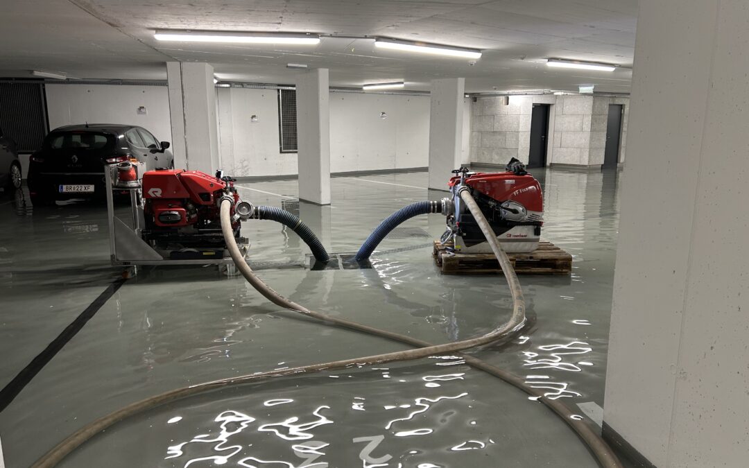 Einsatz 09/25: Unterstützung FF Serfaus bei großem Wasserschaden in einer Tiefgarage